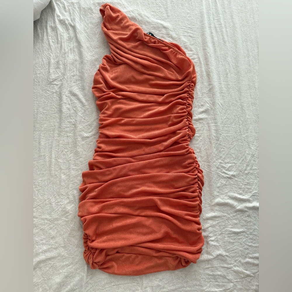 Princess Polly One Shoulder Orange Dress